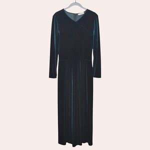 Giorgio Armani Le Collezioni Teal Green Luxurious Velvet Maxi Dress 6